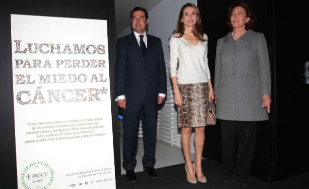 Su Alteza Real la Princesa de Asturias a su llegada a la sede de la Fundación Telefónica, acompañada por el secretario de Estado de Servicios Sociales